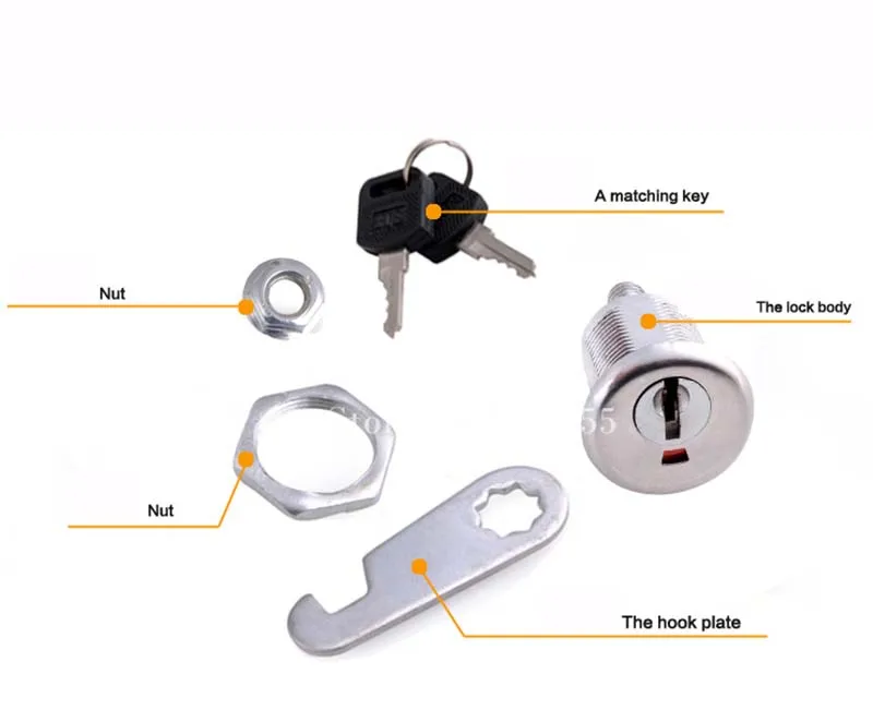 10 шт. замки для инструментов с 2 ключами|key lock|cam keycupboard lock |