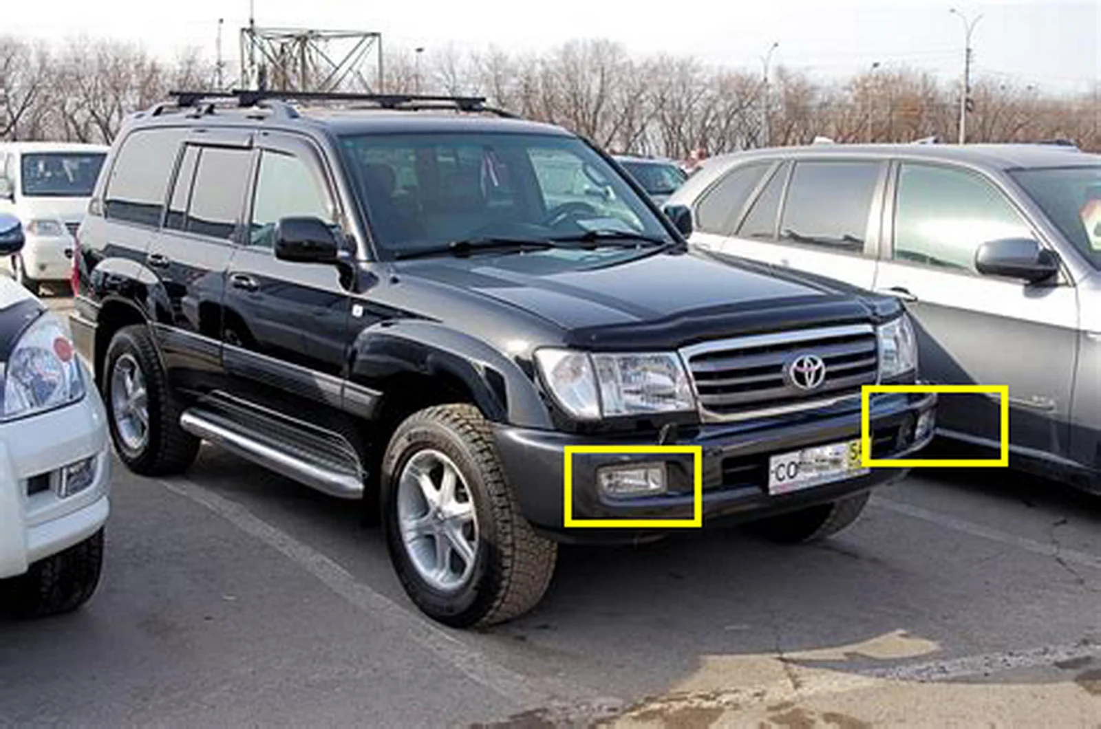 ANGRONG передние противотуманные фары светильник пара L & R без лампы для Toyota Land Cruiser