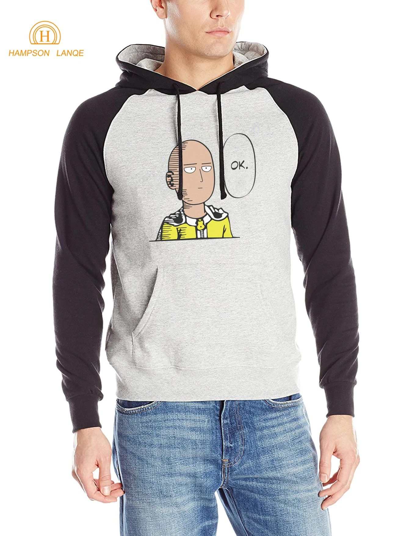 Мужская толстовка в стиле японского аниме One Punch Hero Saitama Oppai OK брендовая одежда для