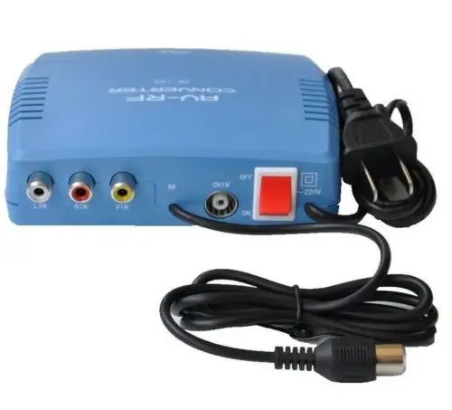 AC 220V EU разъем AV к RF модулятор переключатель телевизора аудио видео RCA Ant вход для