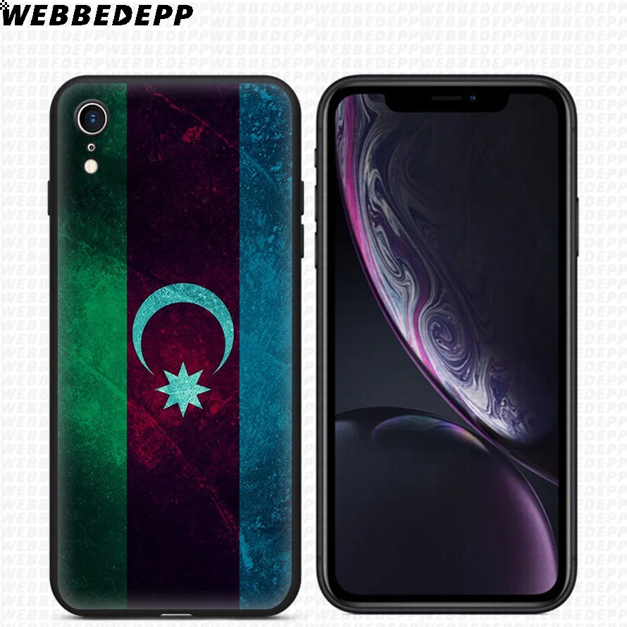 WEBBEDEPP Azerbaijan buta flag Soft Silicone Case for iPhone 11 Pro Xr Xs Max X or 10 8 7 6 6S Plus 5 5S SE |