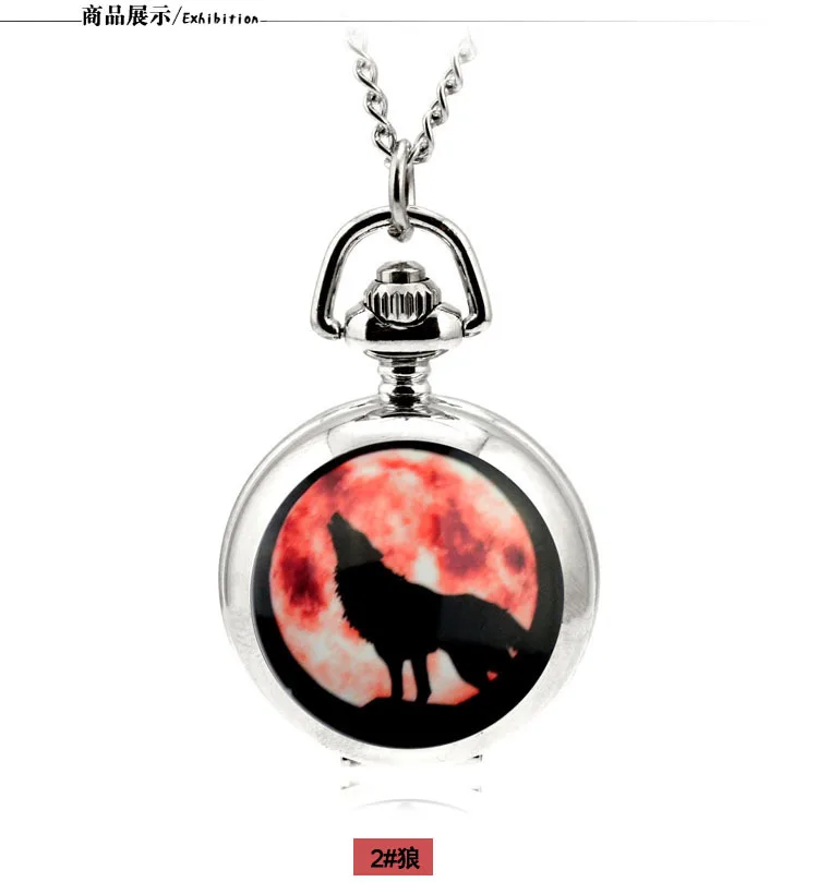 Кварцевые карманные часы Totem of Wolves маленькие подвесные ювелирные изделия с
