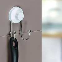 hot stainless steel sucker hook suction wall two linked hook 7 512 5 free shipping
