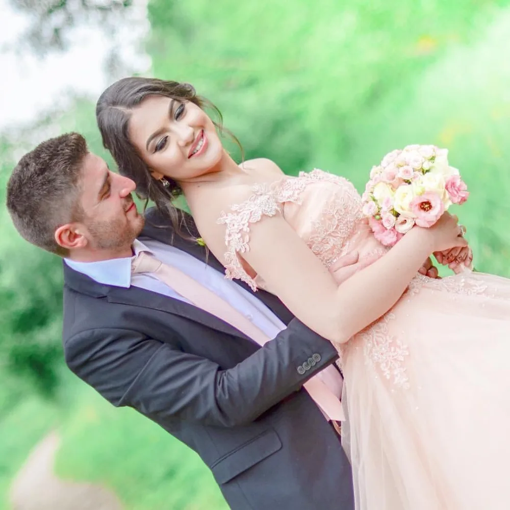 Последним Бальное платье С Плеча Кружева Аппликация Вечернее Платье Жемчуг Плюс