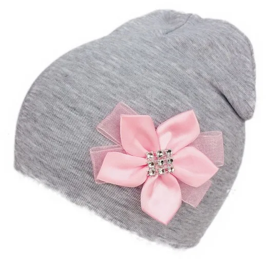 Брендовая шапочка для маленьких девочек, хлопковая шапочка с цветком в горошек с галстуком-бабочкой для девочек от 6 месяцев до 4 лет