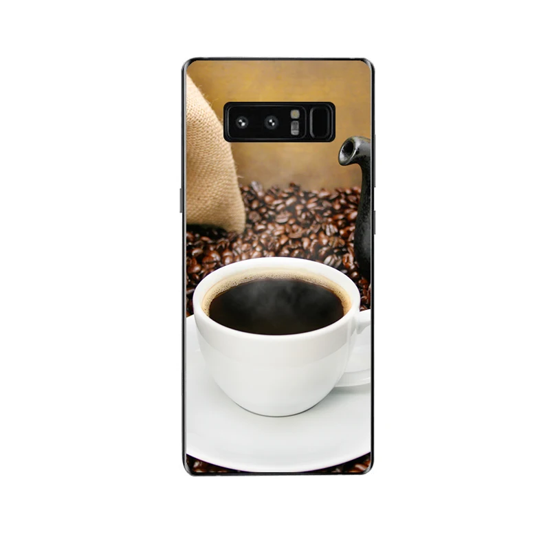 BAUQEE Coffee Soft PC+TPU Clear Phone For Samsung Note 8 Case Fundas Coque Cover iPhone 7 7Plus 6 6S SAMSUNG GALAXY |