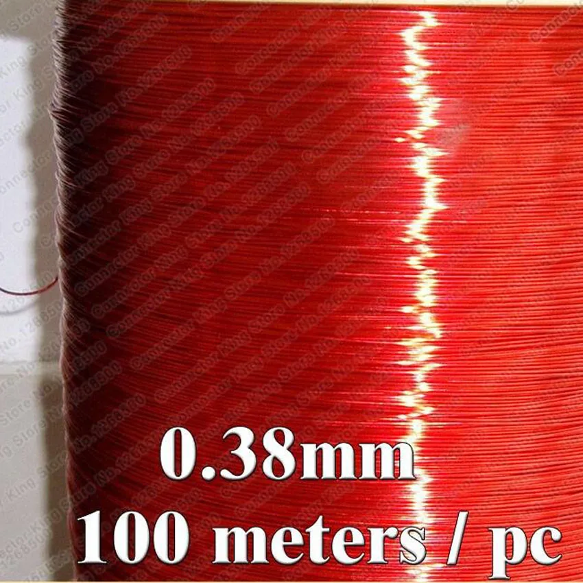 QA-1-130 100 м красный Магнитный провод 0 38 мм эмалированная медная проволока