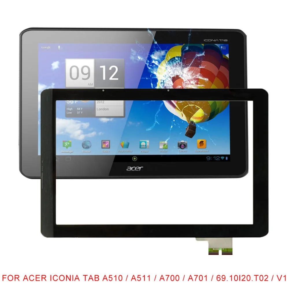 ЖК-экран и дигитайзер полная сборка Замена для acer Iconia Tab A510/A511/A700/A701/69.10I20.T02/V1