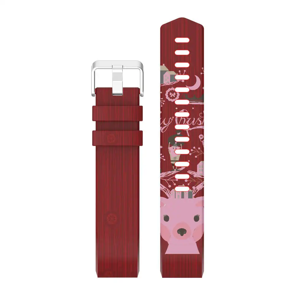 Подарки 3D Сменные ремни для браслета FitBit Charge 2 печать силиконовый Смарт ремешок