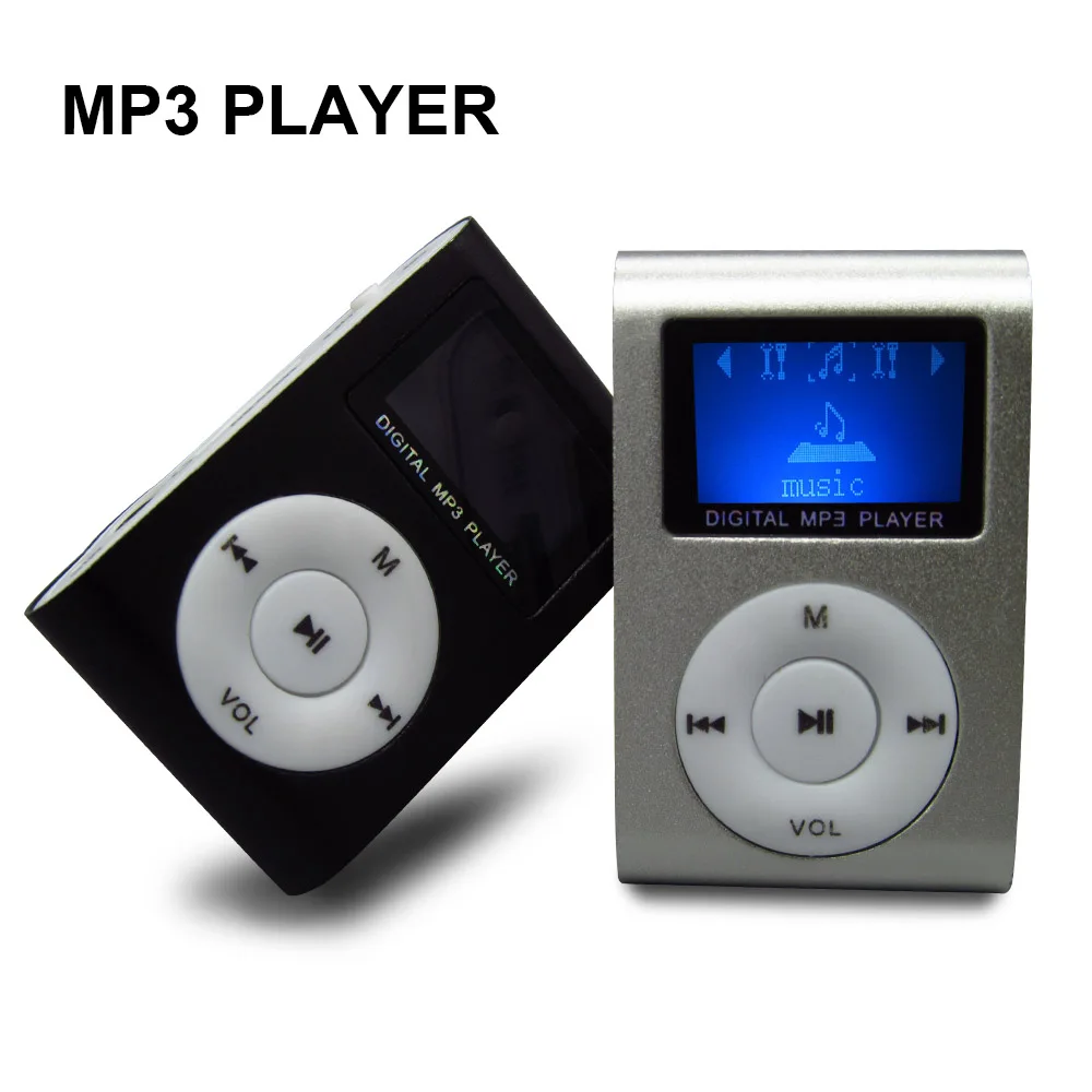 Спортивный mp3 музыкальный плеер с ЖК-экраном металлический зажим многоцветный мини MP3-плеер с TF/SD слотом для карт