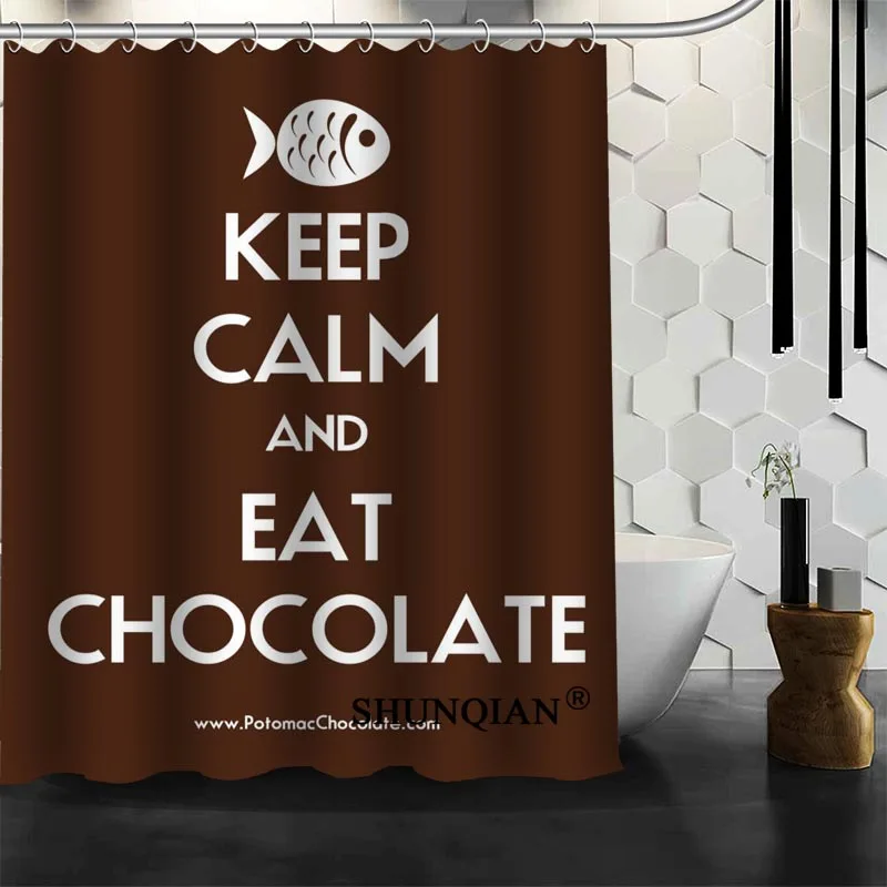 Best хороший обычай Keep Calm And Carry душ Шторы Ванна Водонепроницаемый ткань Ванная