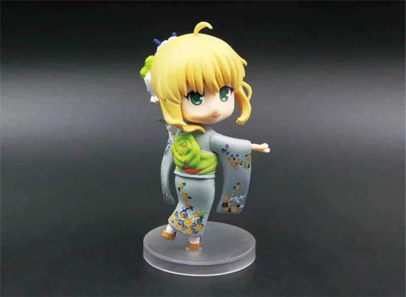 Fate Stay Night Chara Forme Plus Saber Rin Tohsaka ПВХ фигурка модель игрушки Kawaii кимоно для девочек