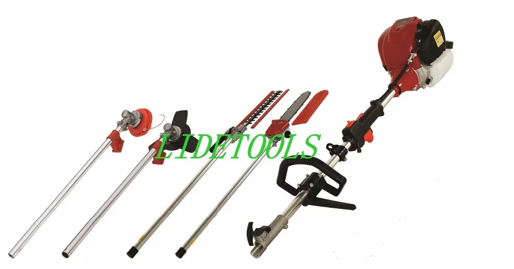 New Model China GX35 4 Stroke Engine,Multi Brush Cutter ,Pole Chain Saw, Hedge Trimmer 6 in 1 with Metal Blades,Nylon Head