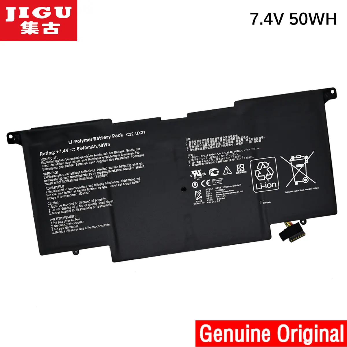 Оригинальный аккумулятор JIGU для ноутбука Asus ультрабук ZENBOOK UX31 UX31A UX31E 7 4 В 6840 мА · ч