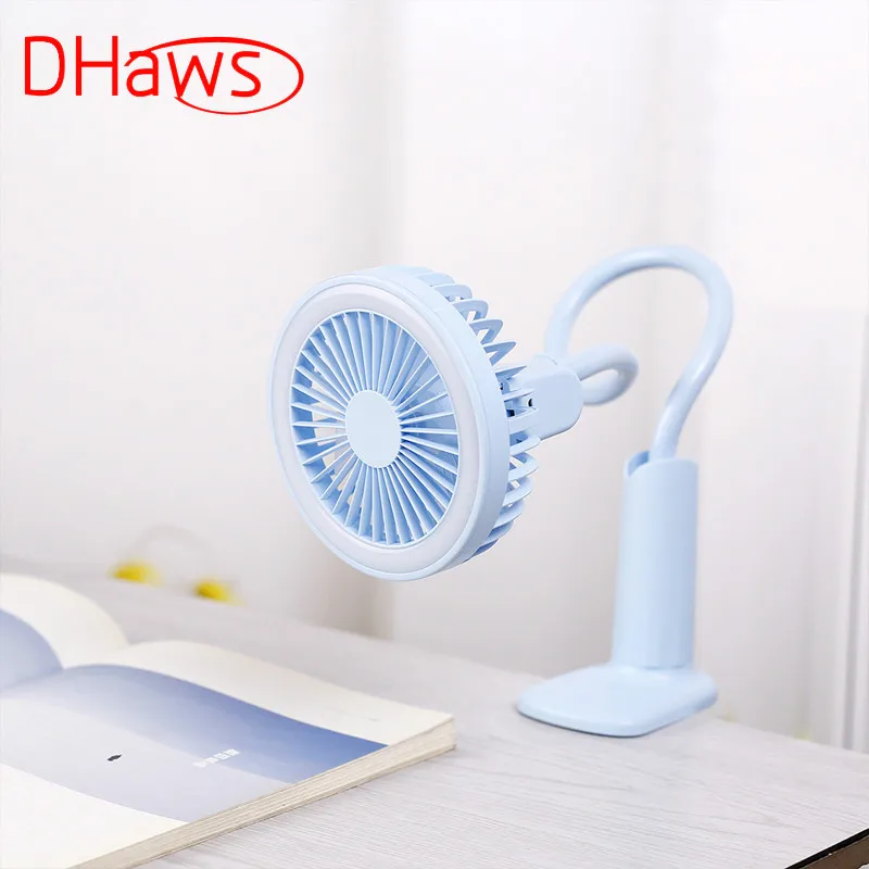 DHaws Портативный Гибкая usb лампа с светодиодный свет 2 Скорость Регулируемый кулер