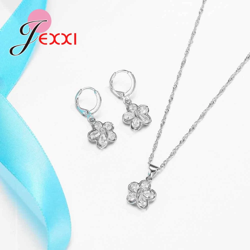 2020 набор женских ювелирных украшений в романтическом стиле с цветочным дизайном