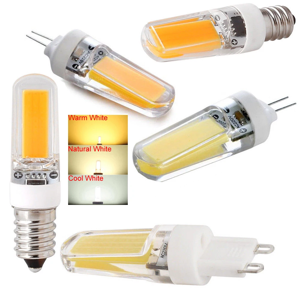 Новая горячая Светодиодная лампа 3 Вт Люстра E12/E14/G4/G9 2609 COB диммируемая AC 110 V/220 V