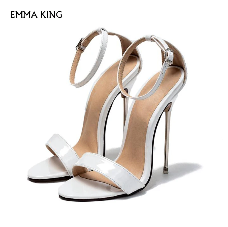 Emma king/Новинка Sandalias Mujer красные пикантные женские босоножки из лакированной кожи