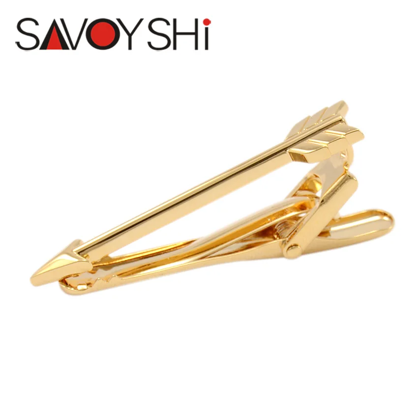 SAVOYSHI золотистые классические зажимы для мужчин булавка галстука высокое