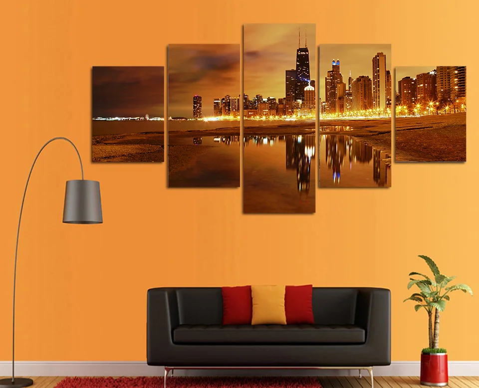 

HD Printed chicago late evening Painting children's room decor print poster picture canvas Free shipping/ny-4522