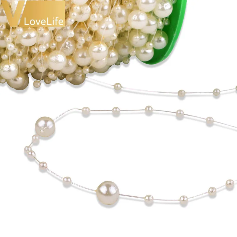 10 м рыболовная леска ABS жемчужная цепочка жемчужные бусы гирлянды Свадебная