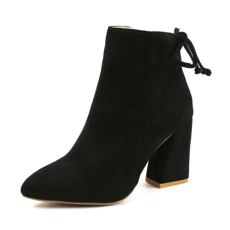 ИПЦ 2018 Новые Модные женские ботинки пикантные Обувь на высоком каблуке ботильоны