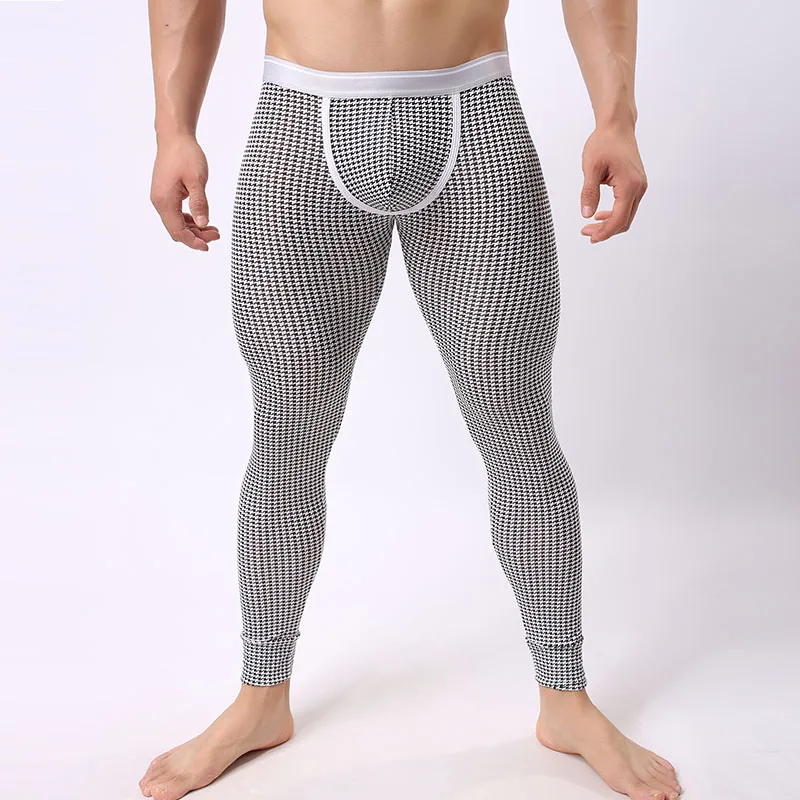 Мужские кальсоны LUWCON теплое тонкое термобелье из модала для осени и зимы|mens long