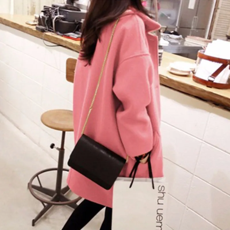 BEFORW зимнее Длинный рукав пальто женское мода корейский зимняя женский шерсть