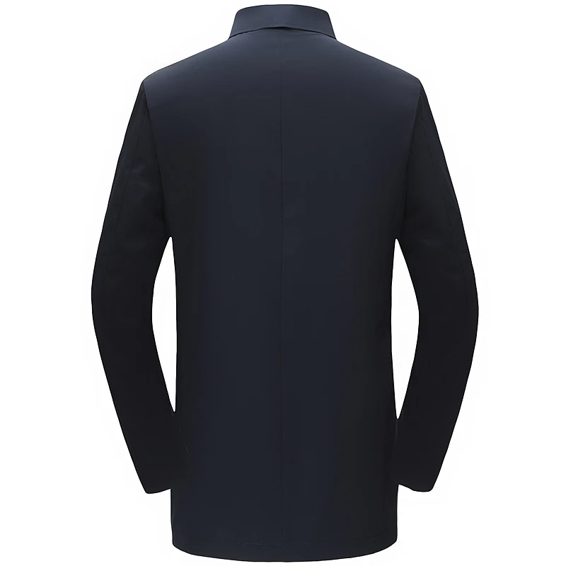New 2019 spring autumn smart casual trench coat men solid color turn down collar single breasted outerwear | Мужская одежда