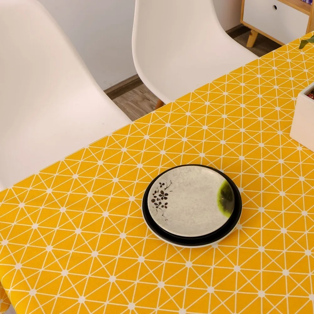 Современная клетчатая желтая квадратная скатерть полотенная жатка полотенце