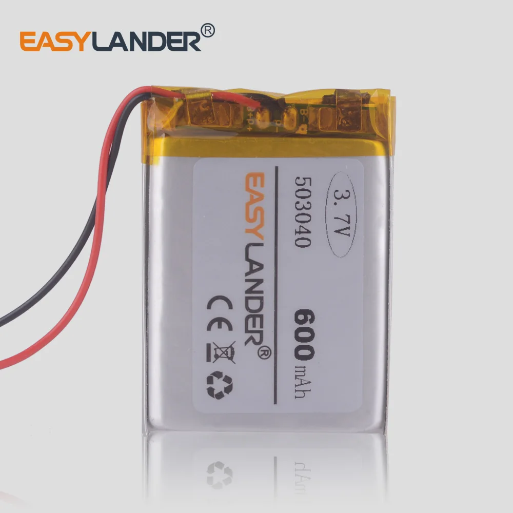 3 7 V литиевая батарея 503040 600mAh тахограф GPS навигатор MP3 полимерные батареи Цифровой