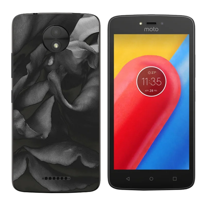 Силиконовый чехол для Motorola Moto C 2017 мягкий из ТПУ с принтом снежинки XT1750 XT1754 5 0 |