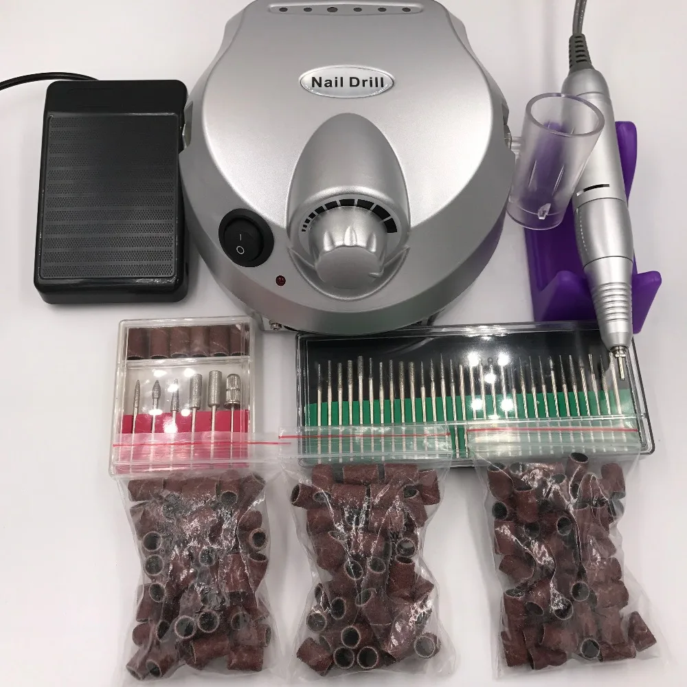 

30000 RPM Professional Electric Nail Drill File Manicure Manicure Kit 220V Nail Art Tools For Nail Gel 7colors choose