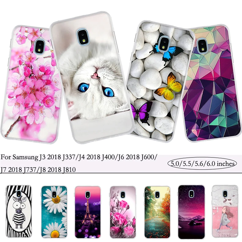 Чехол для Samsung J3 J4 J6 J7 J8 2018 чехол ЕС мягкий J337 J400 J600 J737 J810 чехол|Бамперы| |