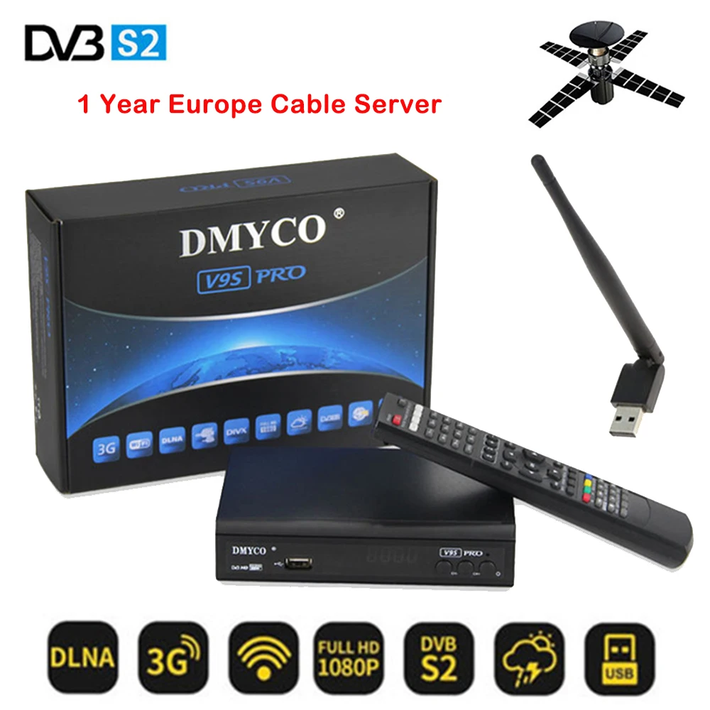 V9S PRO цифра спутниковый телевизионный ресивер DVB S2 Full HD 1080 P приемное устройство