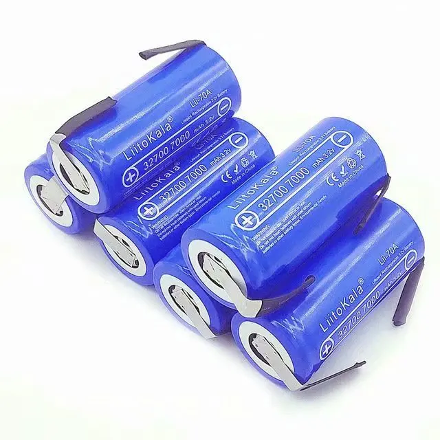 6pcs battery Li70A 32700 lifepo4 3,2 v 7000 mah 33A 55A паяльная лента для электрического велосипеда на батарейках отвертка никелевые листы DIY - Цвет: 6pcs battery