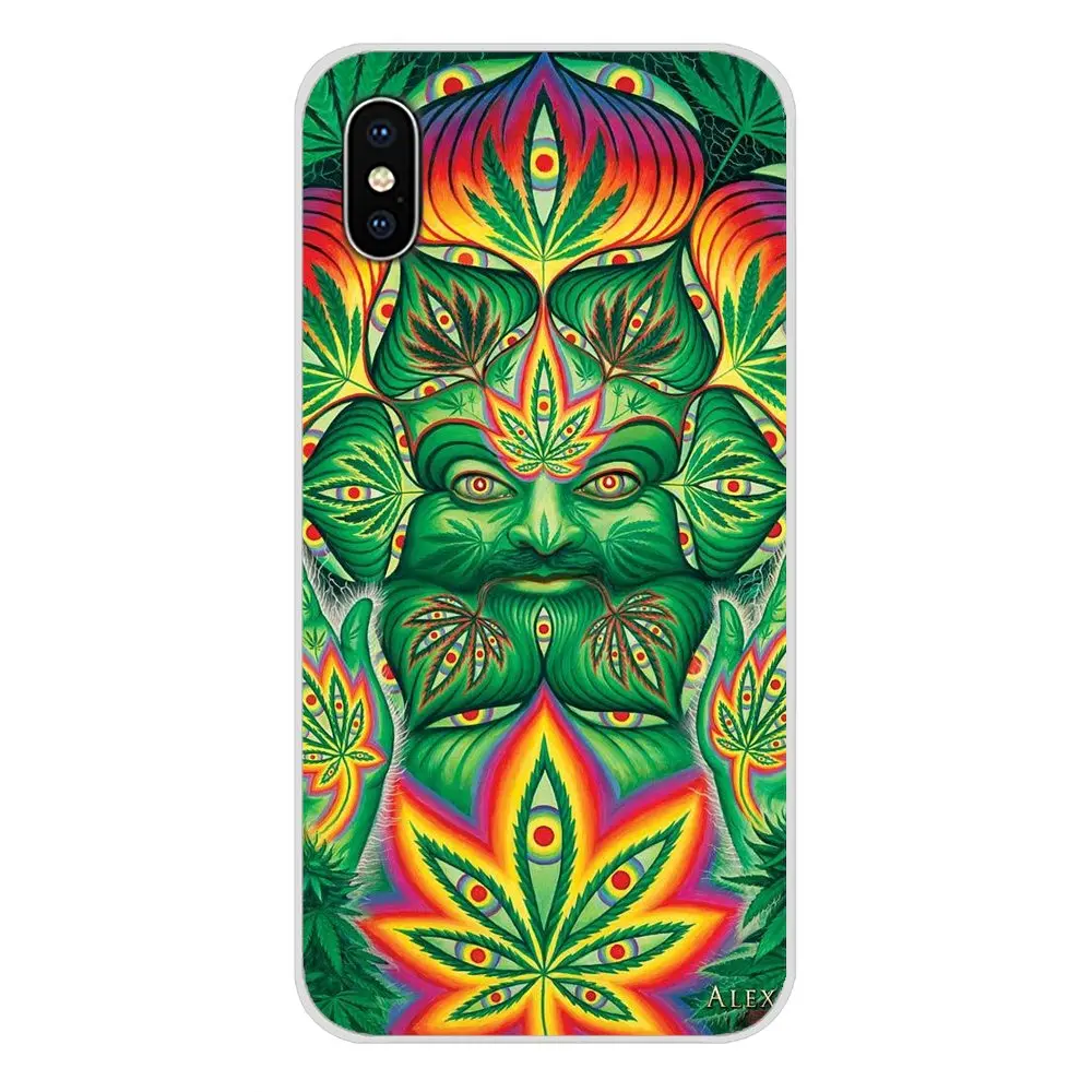 Художественный постер Psychedelic Ganja Pot Leaf для Huawei P8 9 Lite Nova 2i 3i GR3 Y6 Pro Y7 Y8 Y9 Prime 2017 2018 2019