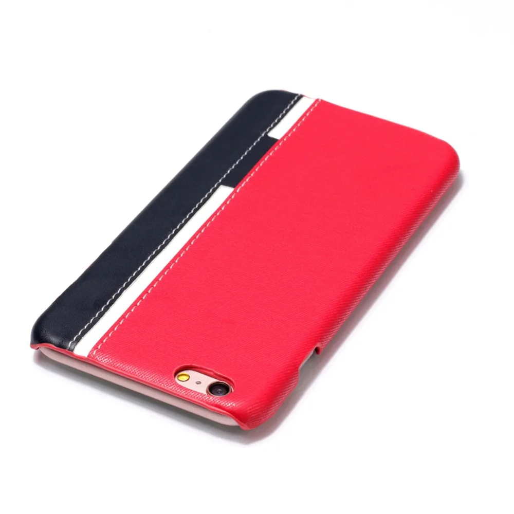 Mix-Colors Hard Plastic Back Cover for Apple iPhone 6 Plus / 6S Phone Case w/ Mix-colors PU Leather Protective Shell | Мобильные