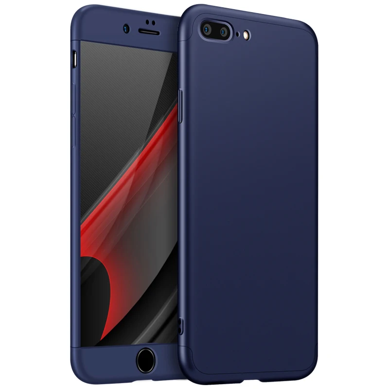 I7 Роскошный 360 градусов полный охват матовый чехол для Apple iPhone 7 Plus телефон случаях