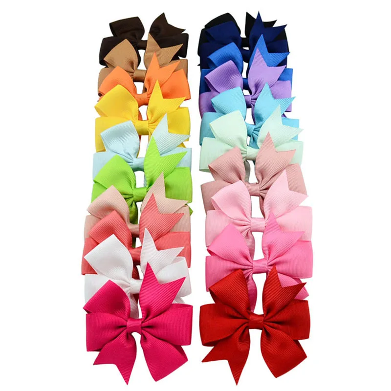 

10pcs 20Colors 3inch Grosgrain Ribbon Hair Bows Hairpins Girls' Boutique Pinwheel Hair Clip Kids Hair Accessories