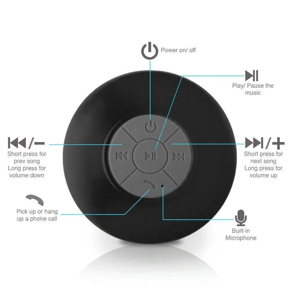Портативный водонепроницаемый мини Bluetooth динамик Беспроводные свободные руки