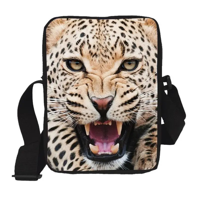 Сумка мессенджер для мальчиков с принтом тигра медведя и льва|men crossbody bag|shoulder