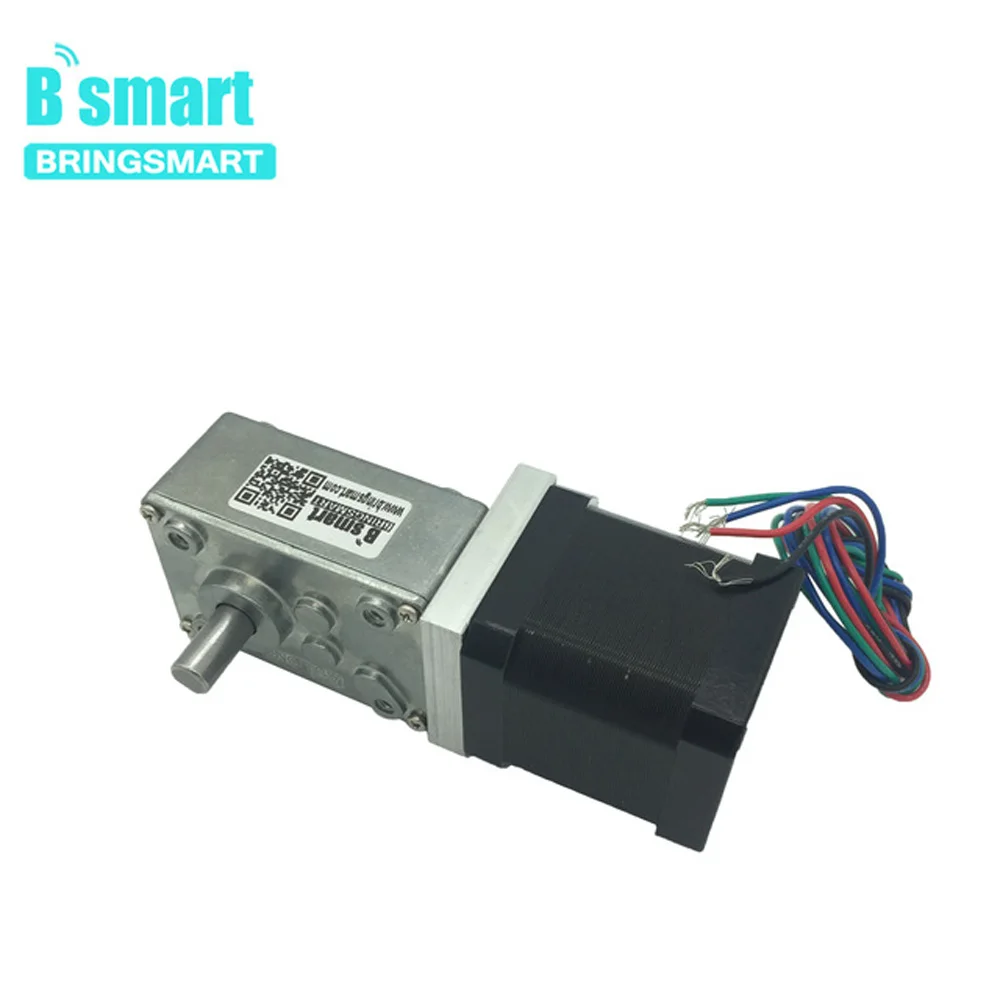 Bringsmart A58SW-42BY 12 В постоянного тока шаговые электродвигатели 24 В червячный шаговый мотор-редуктор высокий крутящий момент мини-редуктор самоблокирующийся