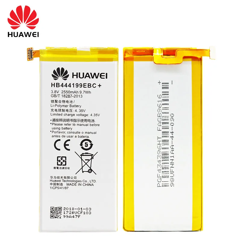 Оригинальный аккумулятор Huawei для Honor 4C C8818 CHM UL00 TL00H 2550 мАч HB444199EBC +