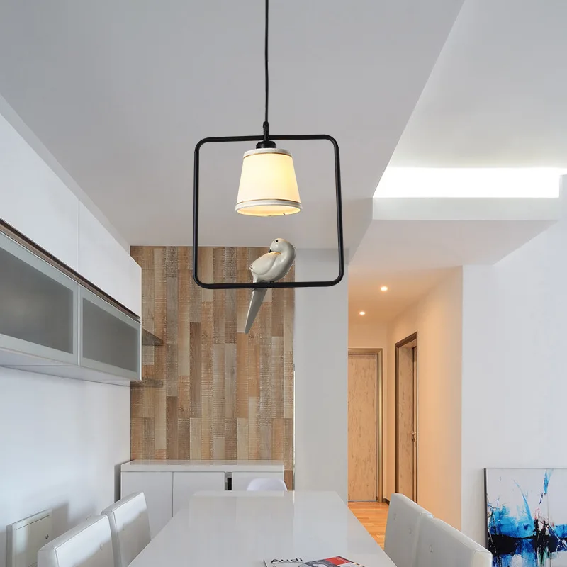 Американский кантри droplight искусство коридор ресторан птица подвесной светильник