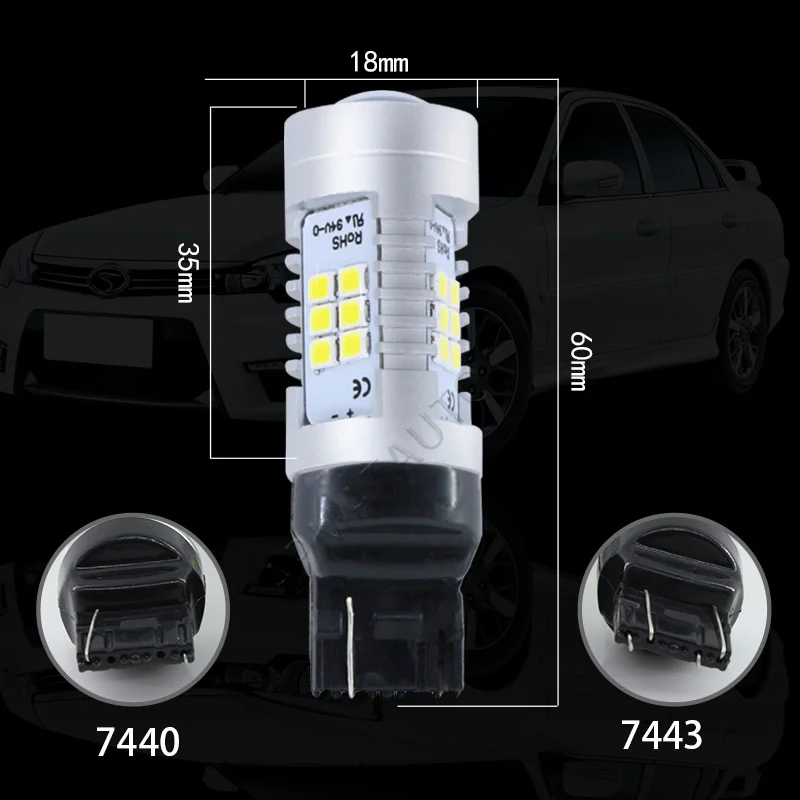 2x пара T20 7443 светодиодный 21SMD лампа для Lada Kalina аксессуары Granta передний указатель