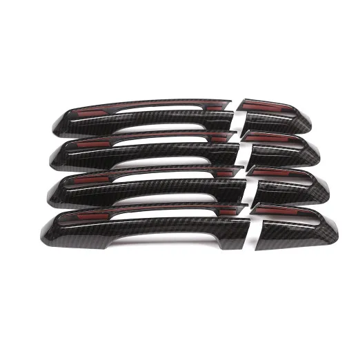 Карбоновая дверная ручка для Range Rover Evoque 12-16 Range Rover Sport 14-16 для Land Rover Discovery Sport 15-16 Аксессуары 8 шт - Название цвета: Черный