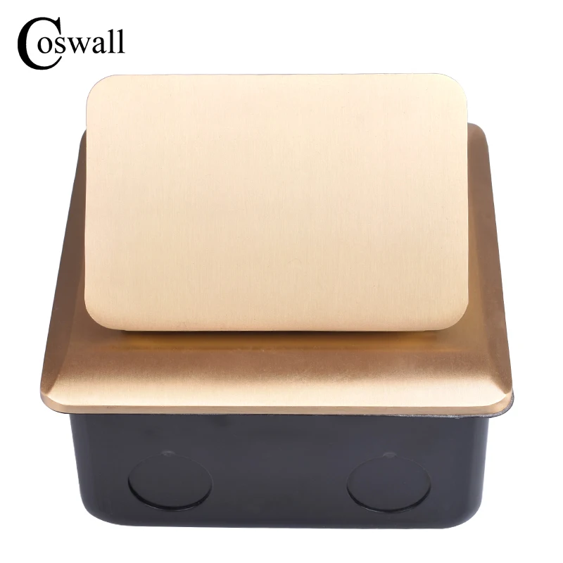 Розетка напольная Coswall из чистой меди выдвижная розетка с золотой панелью 13 а