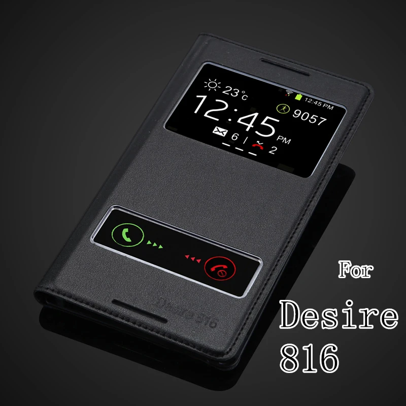 Роскошный чехол-книжка из искусственной кожи с откидной крышкой для HTC Desire 816 800