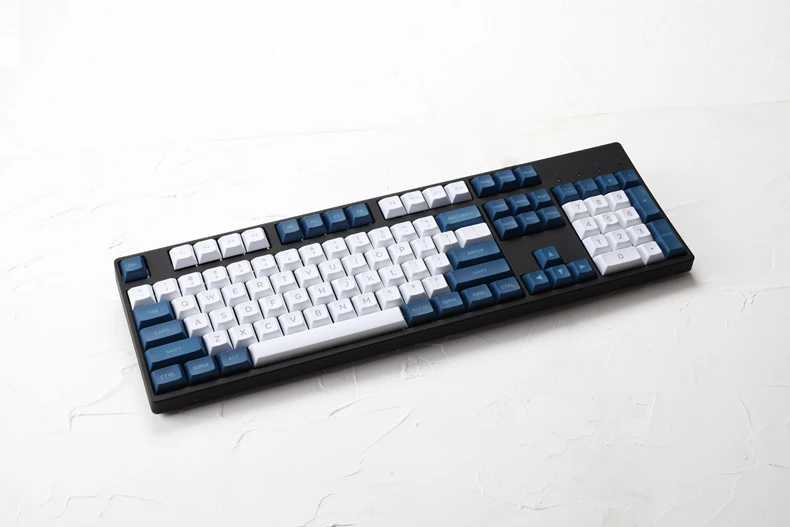 dsa pbt top printed legends white blue keycaps laser etched gh60 poker2 xd64 87 104 xd75 xd96 xd84 cosair k70 razer blackwidow free global shipping